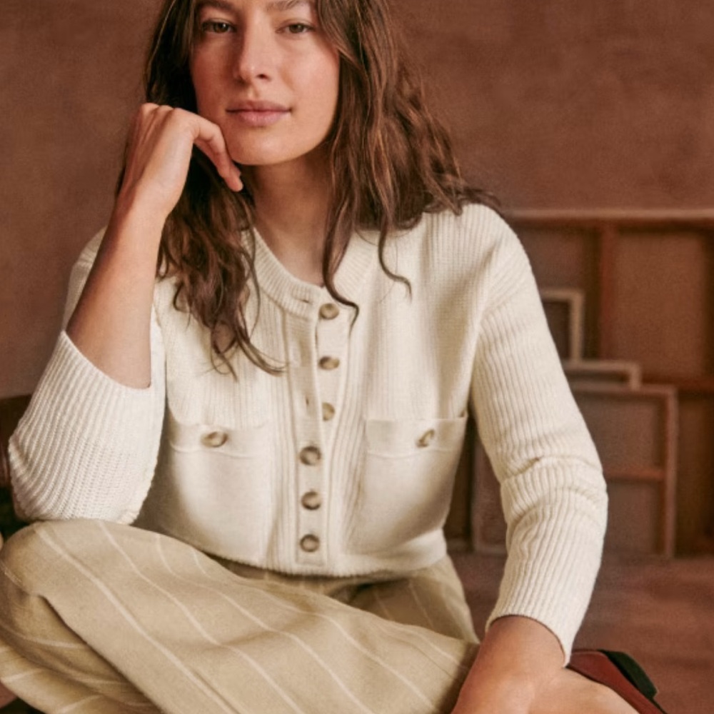 Sezane Eloi Jumper Sweater in Ecru Sz S